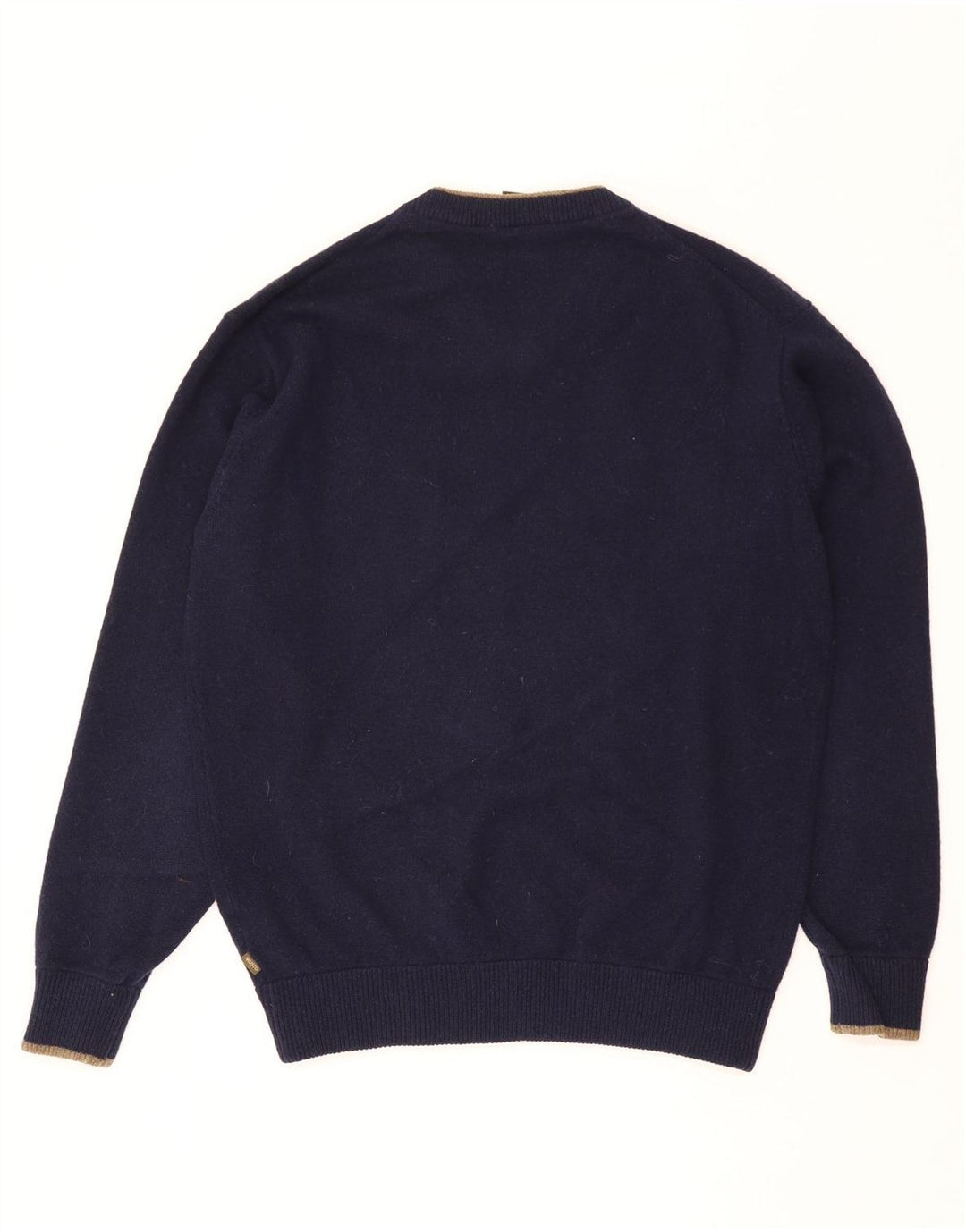 Męski sweter z dekoltem w kształcie litery V, XL, Musto, granatowy