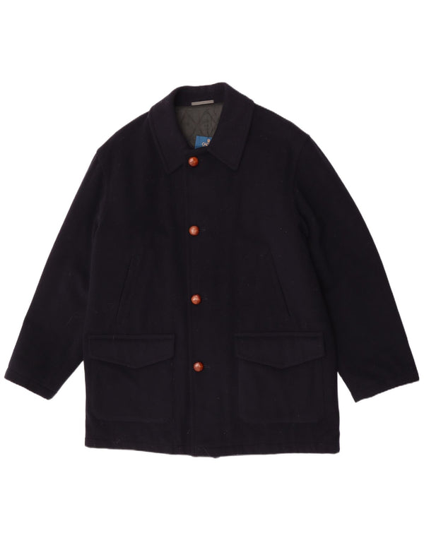 Płaszcz męski Caesar UK 42 XL Granatowa wełna dziewicza