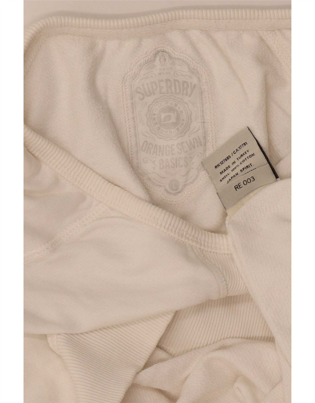 Damski sweter Superdry UK 16, duży, biały, bawełniany