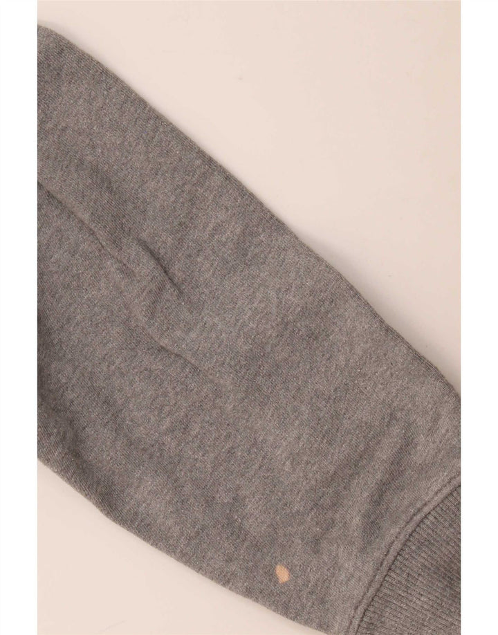 Damski sweter z kapturem i grafiką Calvin Klein Jeans, średnioszary, bawełniany