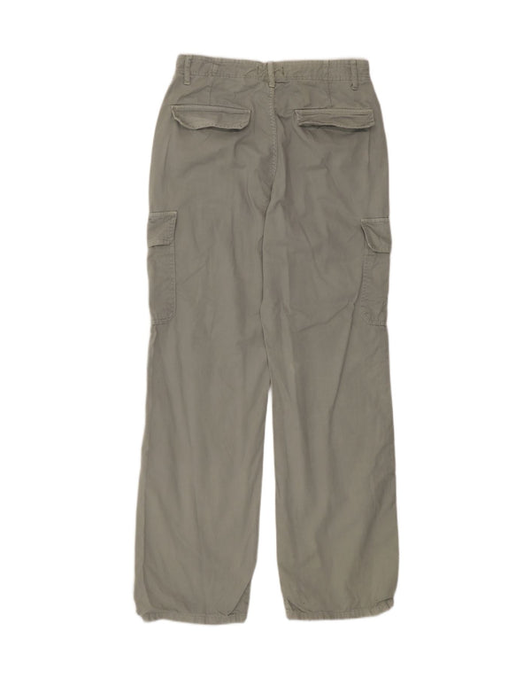 Damskie spodnie cargo z wysokim stanem i prostym wzorem Zara EU 38 Small W28 L31 Szare