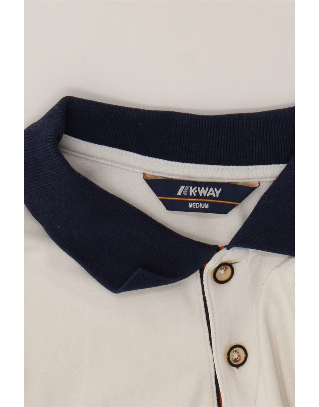 K-WAY Mens Polo Shirt Medium White