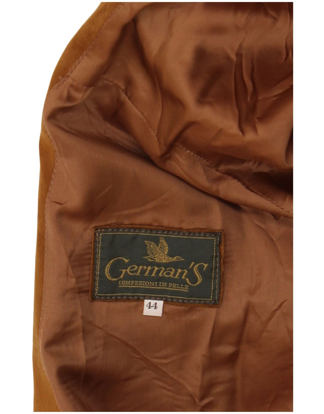 NIEMIECKI damski płaszcz zamszowy oversize EU 44 XL w kolorze brązowym ze zwierzęcym nadrukiem