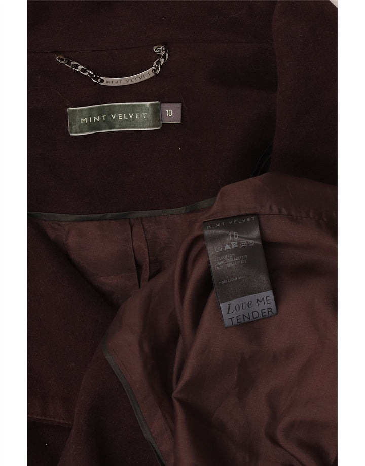 Płaszcz damski MINT VELVET, brytyjski 10, mały, brązowy, bawełniany