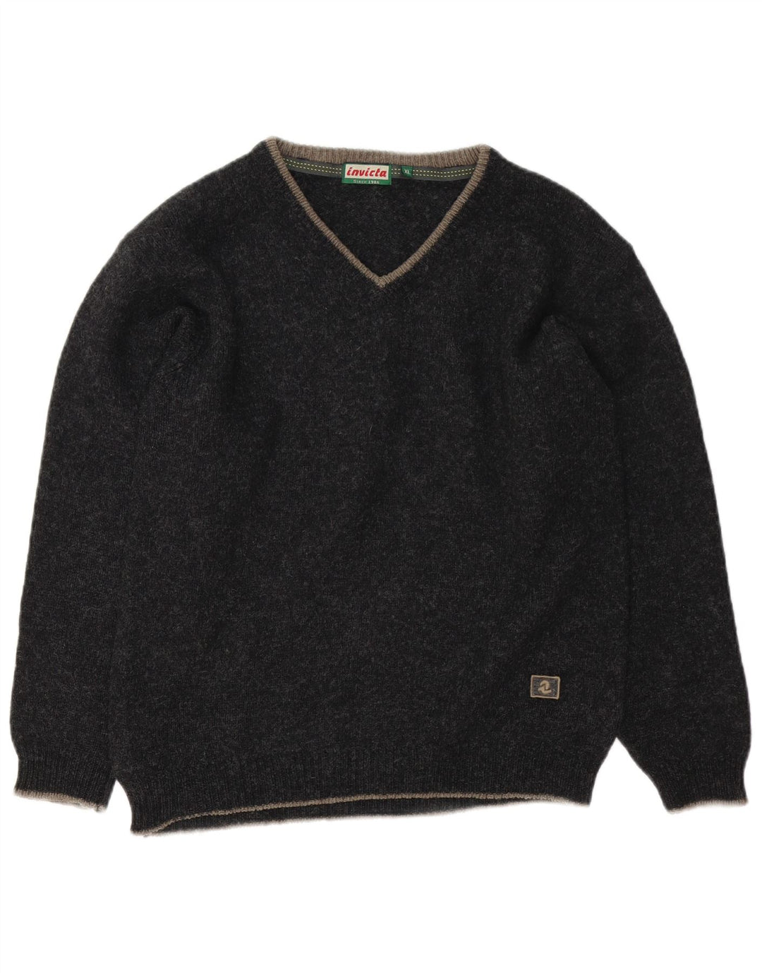 Sweter damski Invicta z dekoltem w kształcie litery V, UK 18 XL, czarny