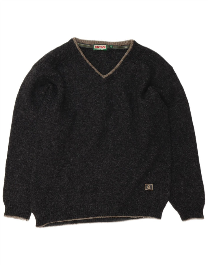 Sweter damski Invicta z dekoltem w kształcie litery V, UK 18 XL, czarny