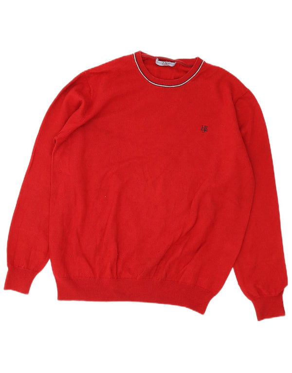 Damski sweter z wycięciem pod szyją Harmont & Blaine UK 20 2XL Czerwona bawełna
