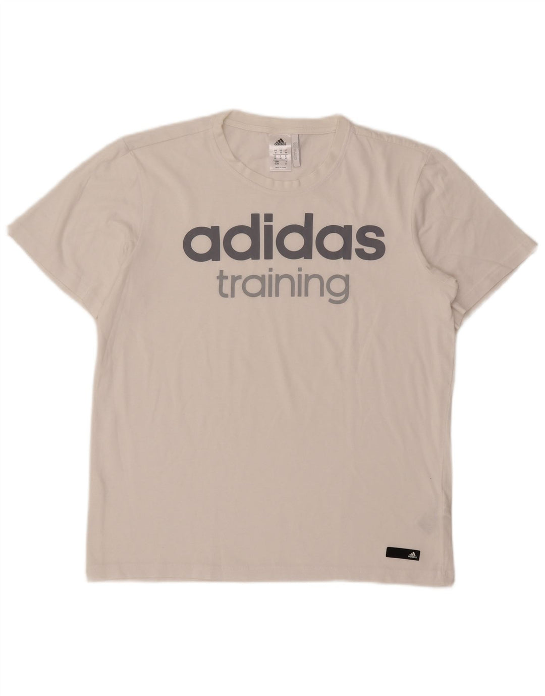Męska koszulka Adidas Climalite z grafiką, średnia, biała bawełna