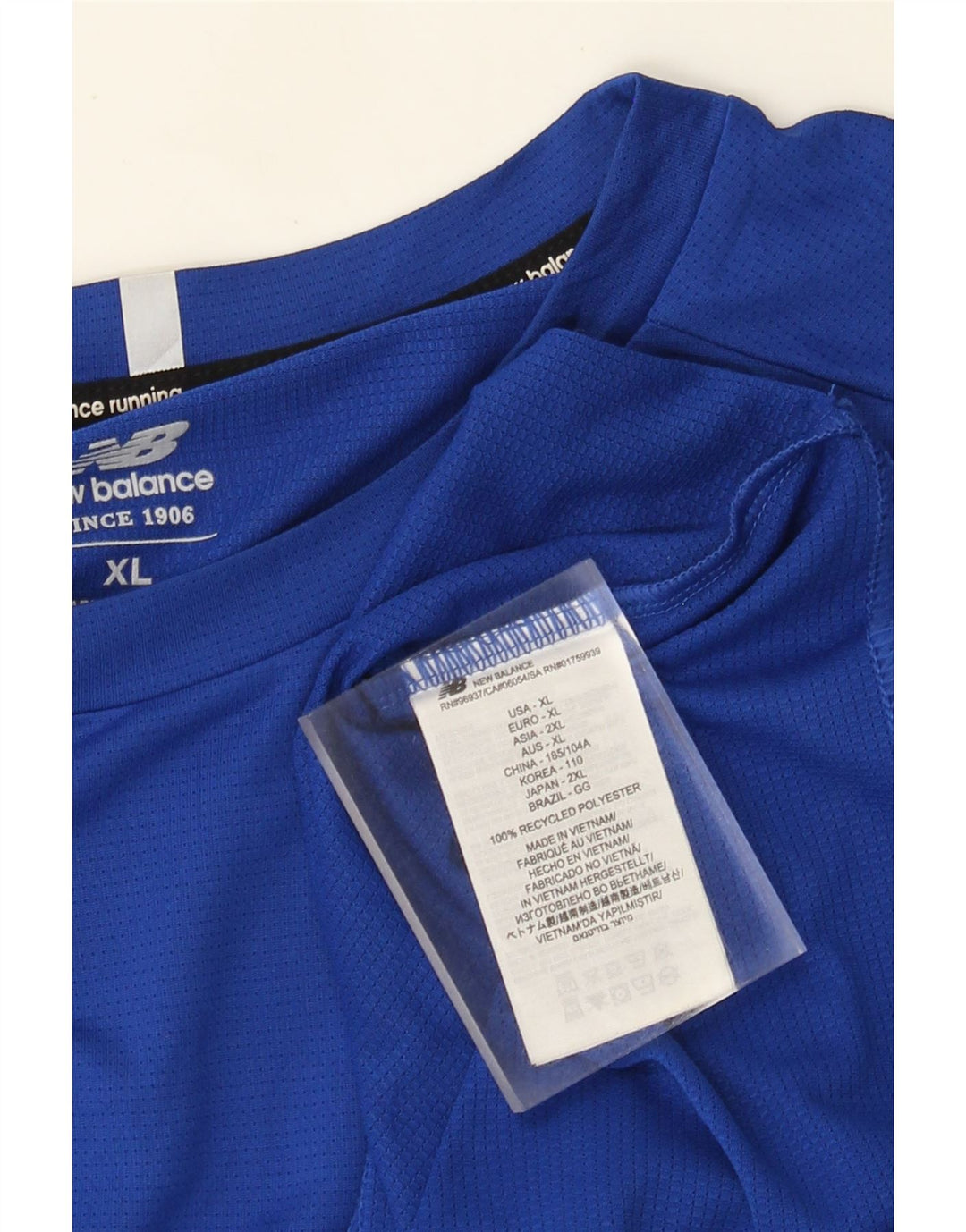 Koszulka męska NEW BALANCE Top XL Niebieski poliester