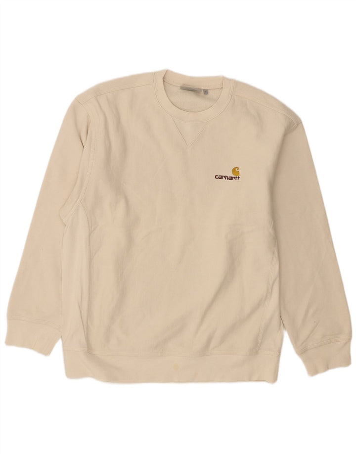 Sweter męski Carhartt, duży, beżowy, bawełniany