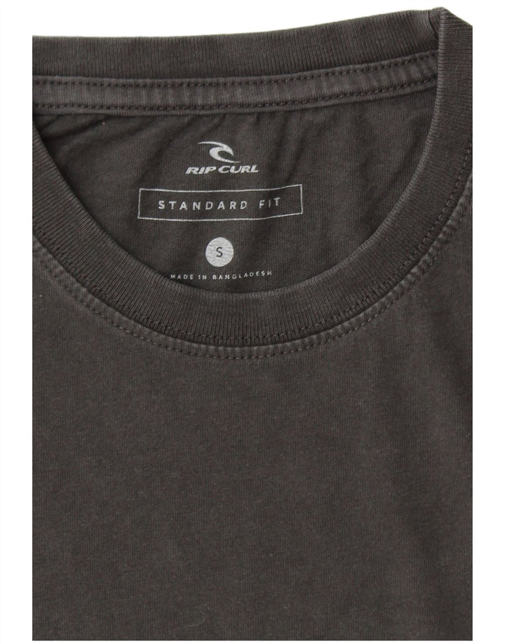 Męski T-shirt z grafiką RIP CURL o standardowym kroju, mały, szary