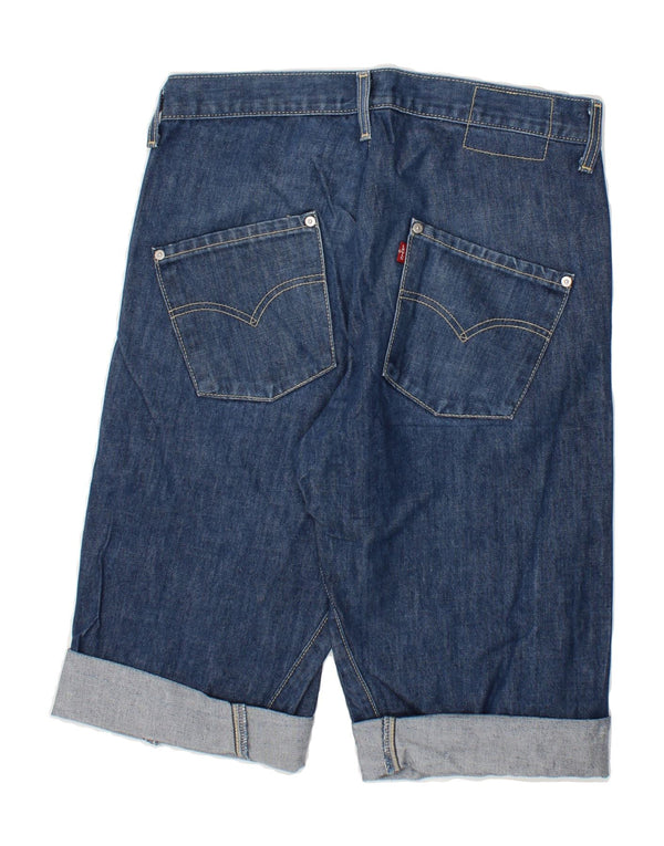 LEVI'S Womens Denim Shorts W32 Large Navy Blue