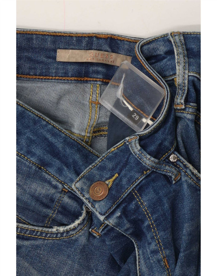 Guess Damskie Obcisłe Dżinsy W29 L29 Niebieskie