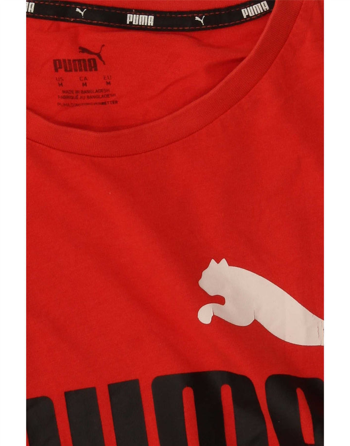 Męski T-shirt z grafiką Puma, średni czerwony