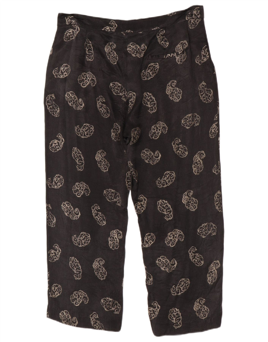 Krótkie spodnie damskie Zara, duże W30 L24, czarne paisley