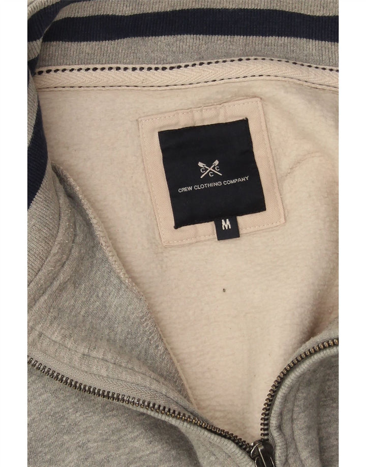 Crew Clothing Męska bluza z zamkiem błyskawicznym, średnioszara, bawełniana