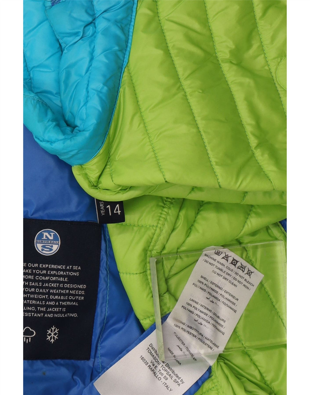 Wyściełana bezrękawnik dziewczęcy NORTH SAILS 13-14 lat, niebieski poliamid