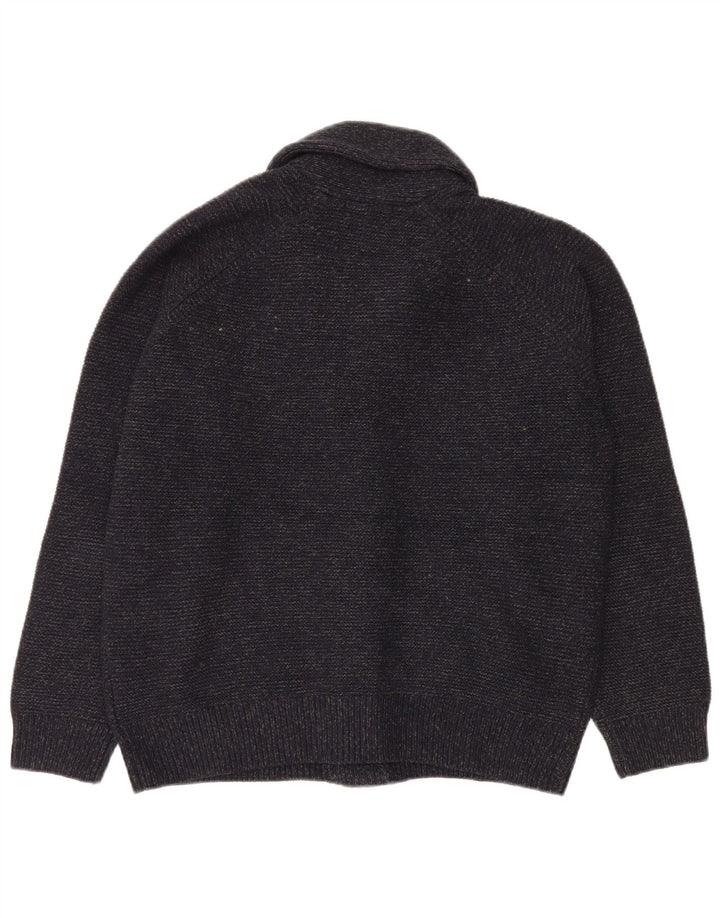 Marks & Spencer Męski sweter rozpinany, duży, granatowy, akrylowy