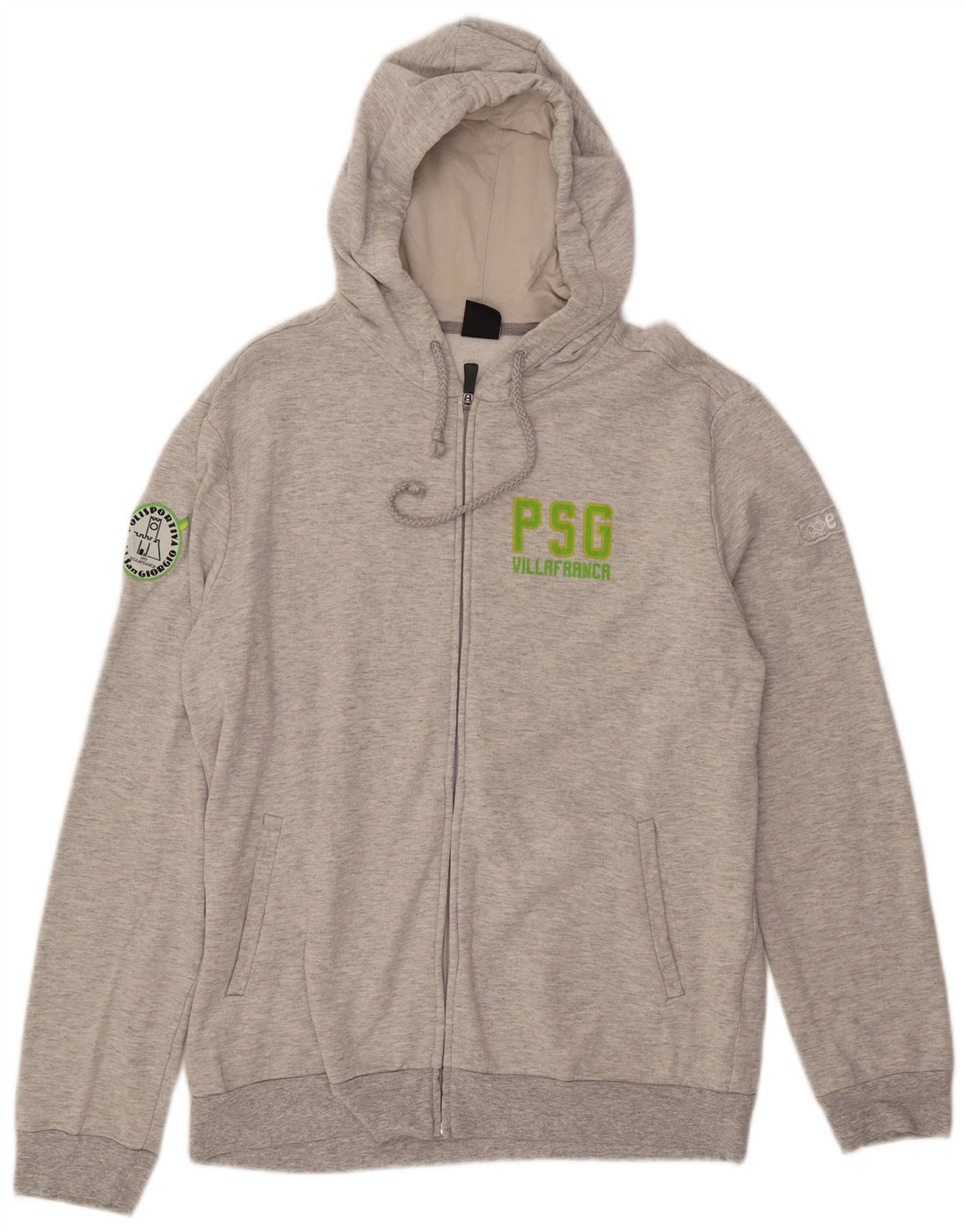 Damski sweter z kapturem i zamkiem ERREA XL, szara bawełna