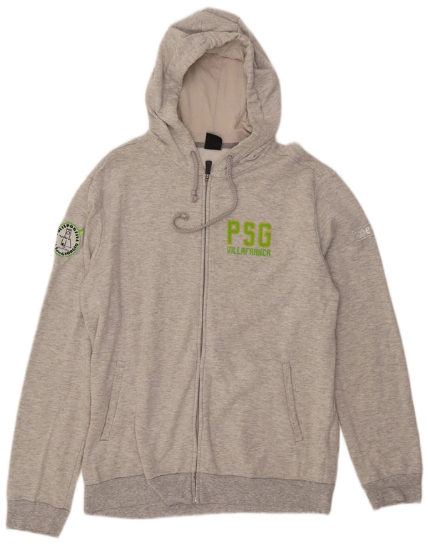 Damski sweter z kapturem i zamkiem ERREA XL, szara bawełna