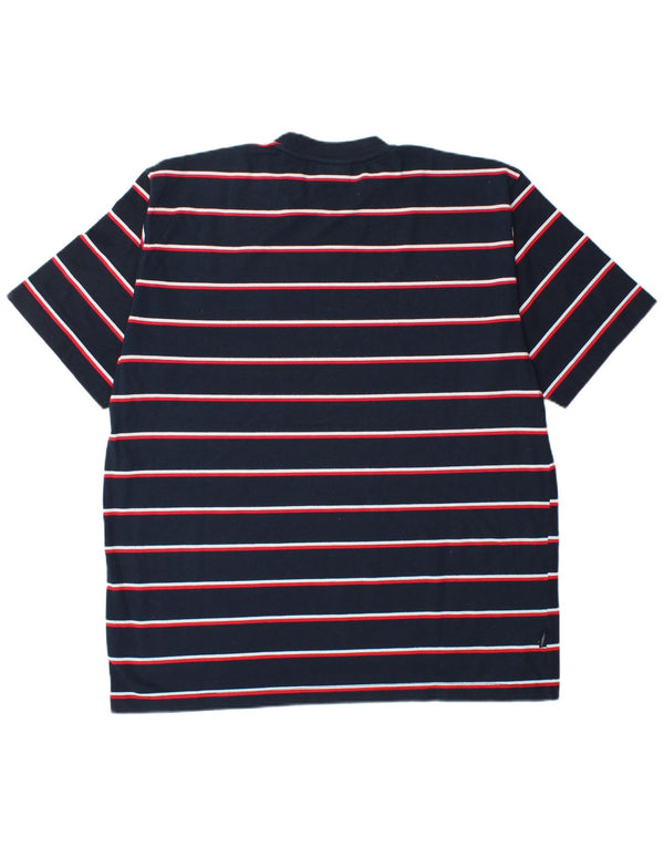 T-shirt męski Umbro Top XL, poliester w granatowe paski