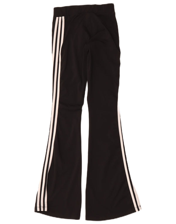 Adidas Womens Flare Leggings UK 8/10 Small Black Polyester