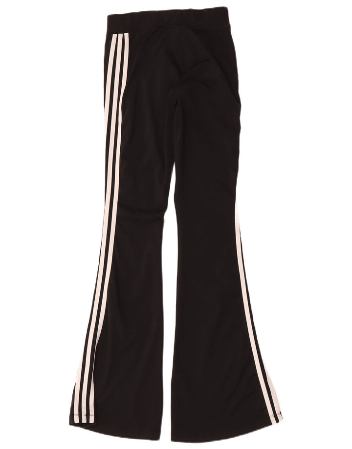 Damskie legginsy Adidas Flare UK 8/10, małe, czarne, poliestrowe