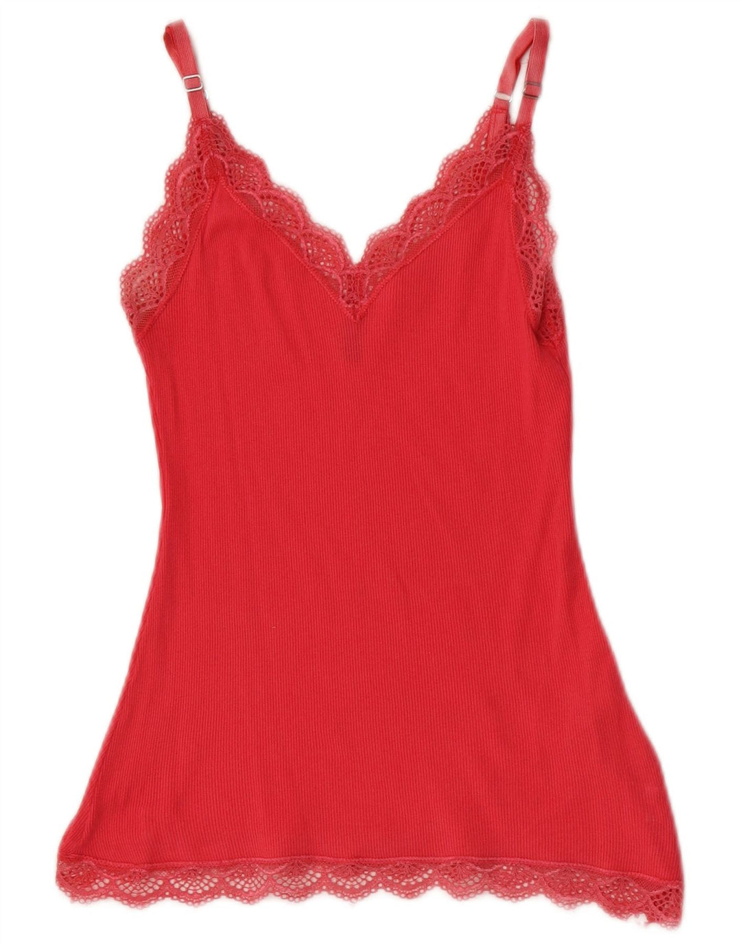 Damski top na ramiączkach Benetton UK 8, mały, różowy, bawełniany