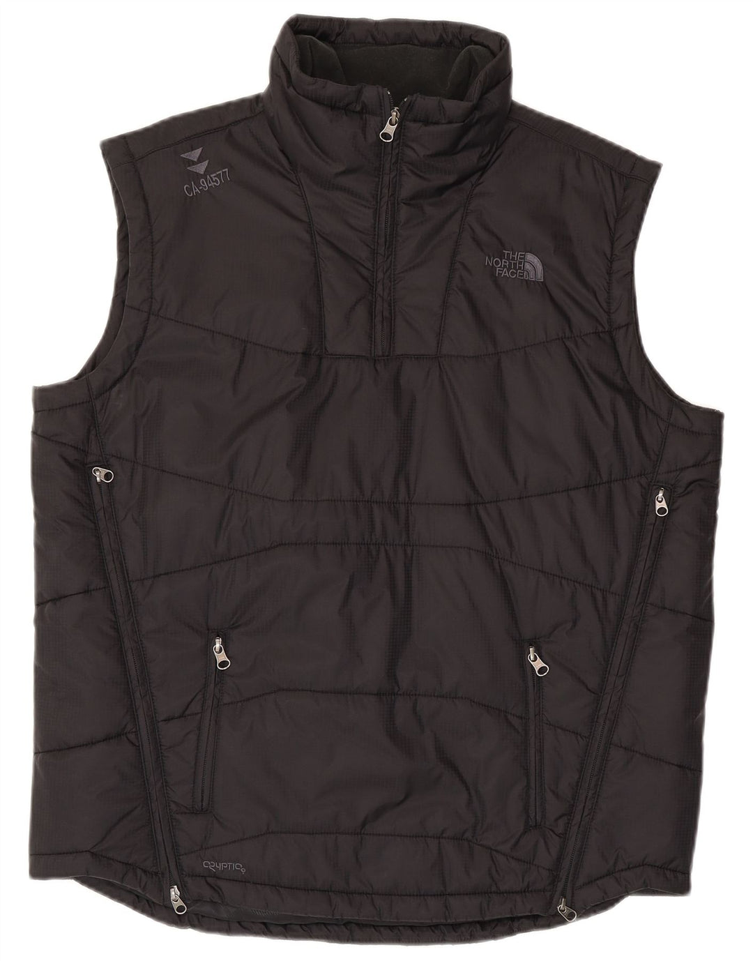 Męska wyściełana kamizelka z pulowerem The North Face UK 40, duża, czarna, nylonowa