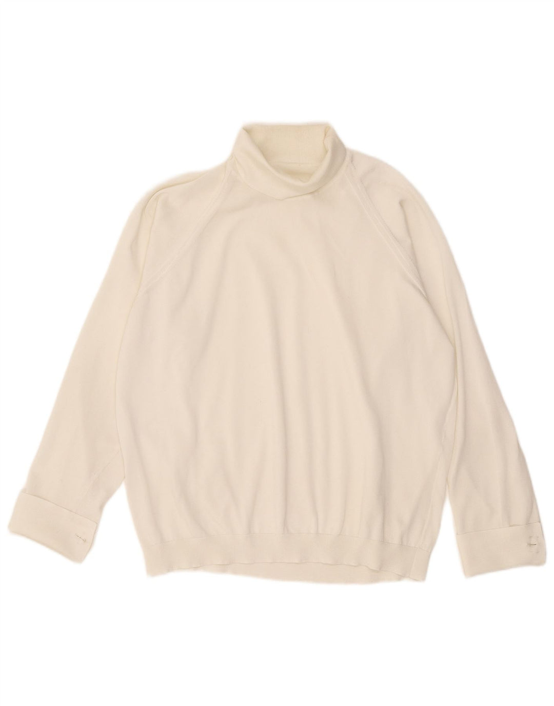 Damska bluzka oversize z długim rękawem w stylu vintage, duża, biała