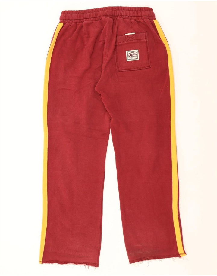 Męskie spodnie dresowe Superdry Joggery, bawełna w kolorze średniej czerwieni