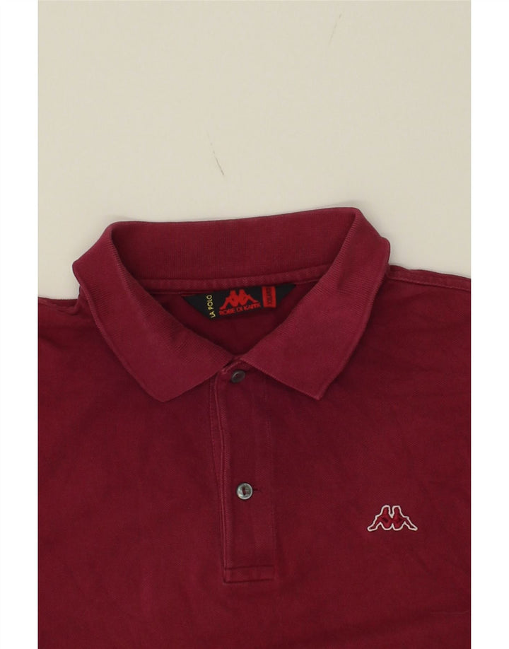 KAPPA Mens Polo Shirt 2XL Maroon Cotton Vintage Kappa and Second-Hand Kappa from Messina Hembry 