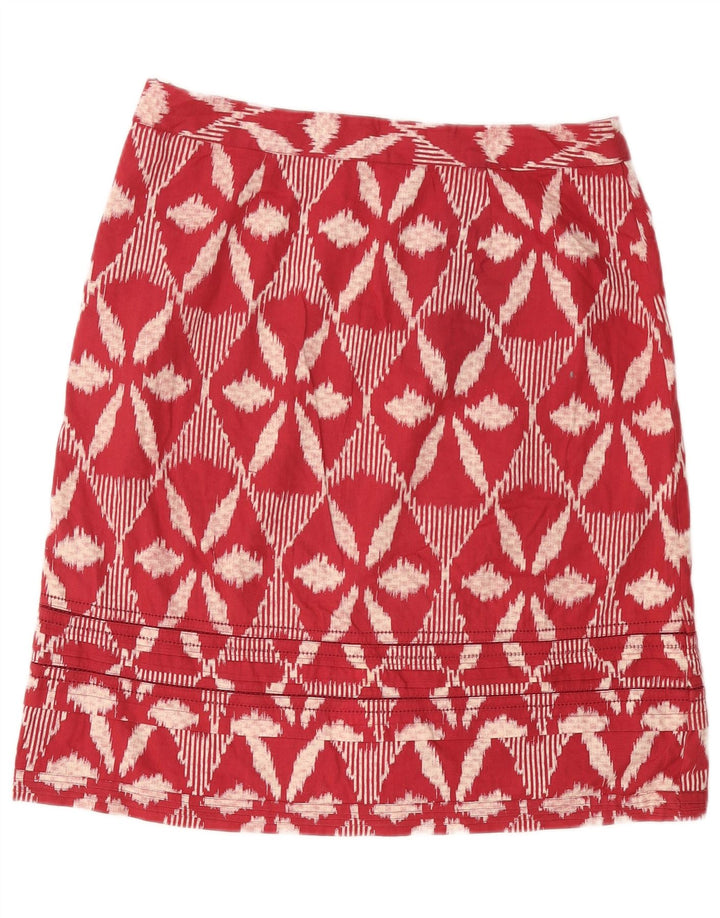 Damska spódniczka mini White Stuff UK 14 duża W34 Burgundowa bawełniana w kwiaty