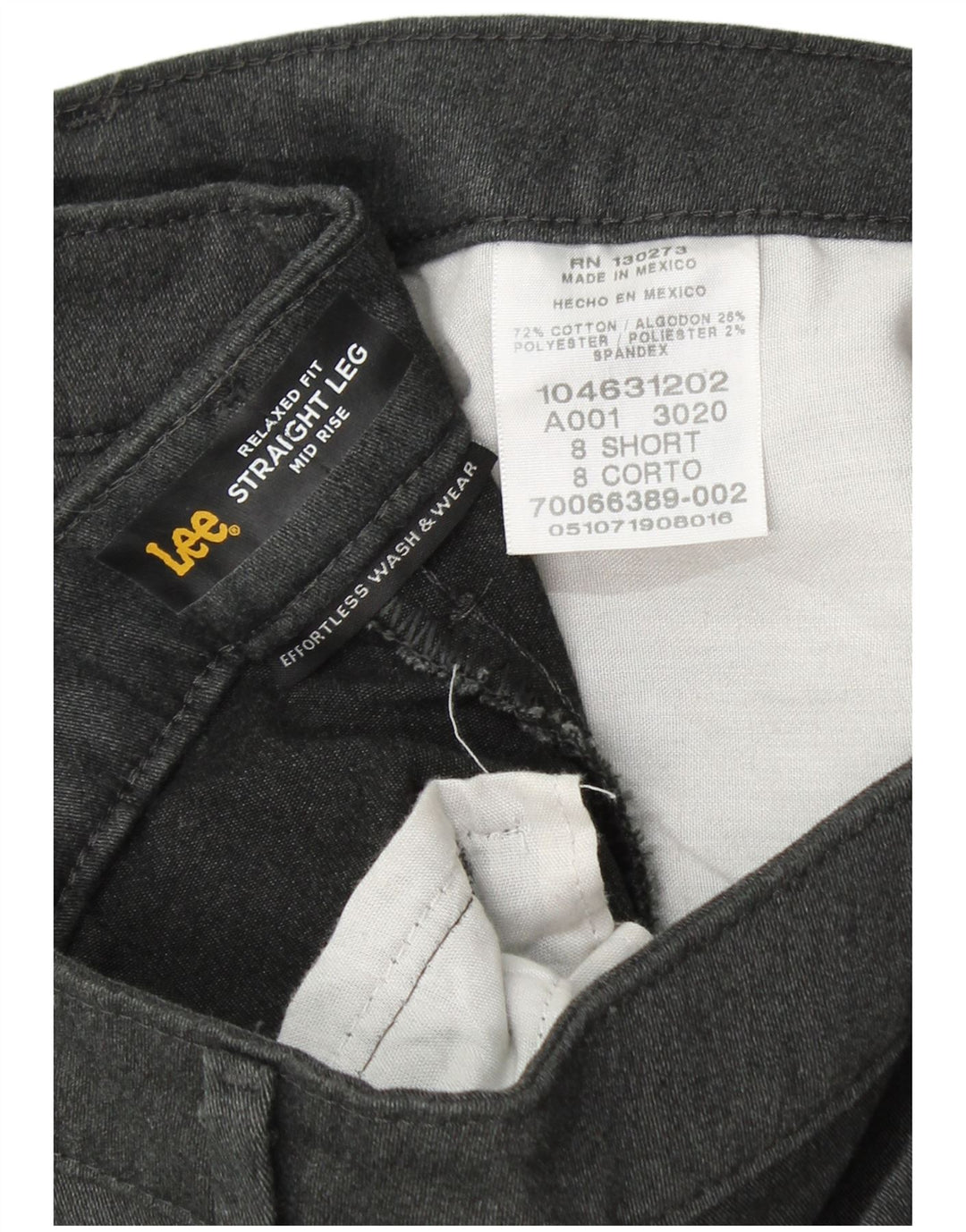 Damskie spodnie typu casual ze średnim stanem i średnim stanem LEE US 8 Medium W30 L30 Szare