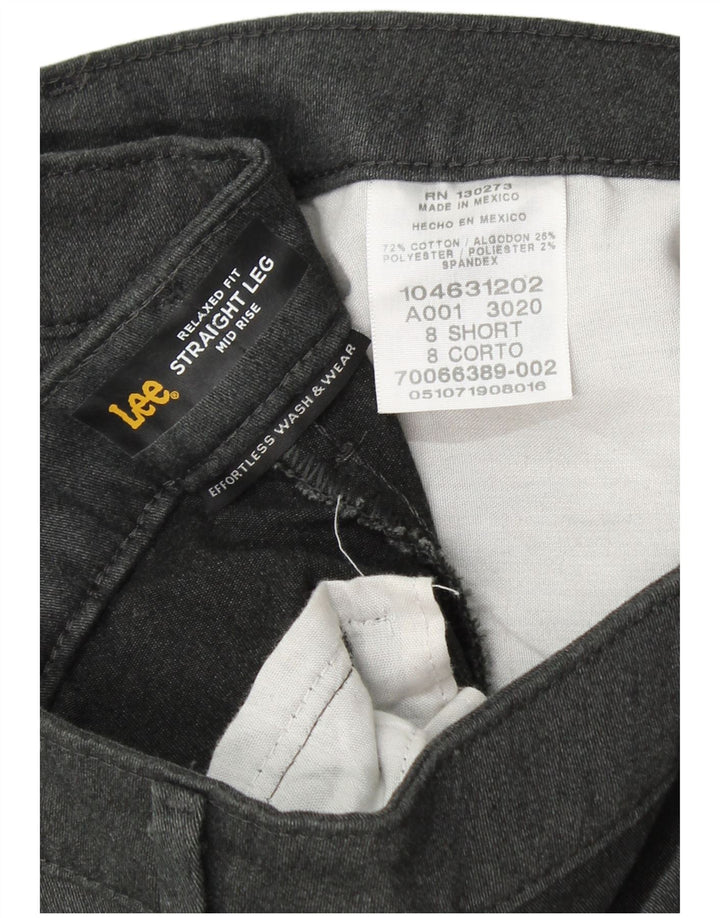 Damskie spodnie typu casual ze średnim stanem i średnim stanem LEE US 8 Medium W30 L30 Szare