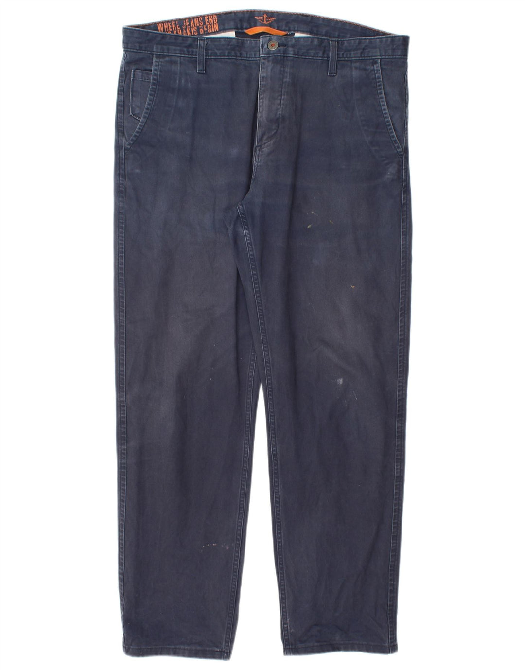 Spodnie męskie DOCKERS Straight Chino W38 L30 Granatowa bawełna