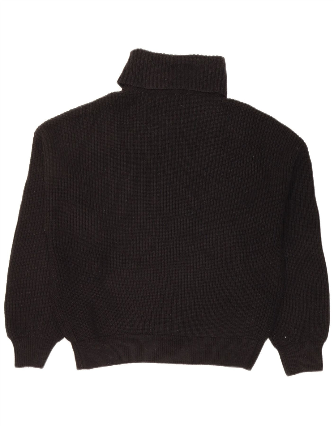Damski sweter z wywijanym dekoltem Zara UK 14 Średnia czarna wiskoza