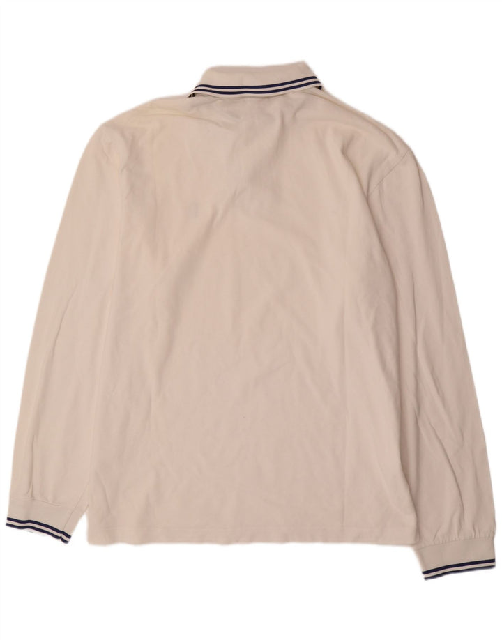 Męska koszulka polo MARINA YACHTING z długim rękawem, 3XL, biała bawełna