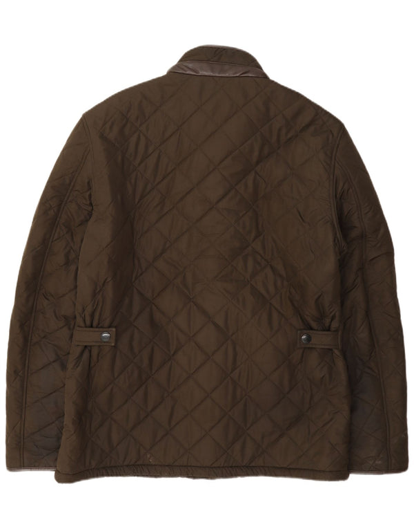 Męska pikowana kurtka Barbour UK 40, duża, khaki, poliester