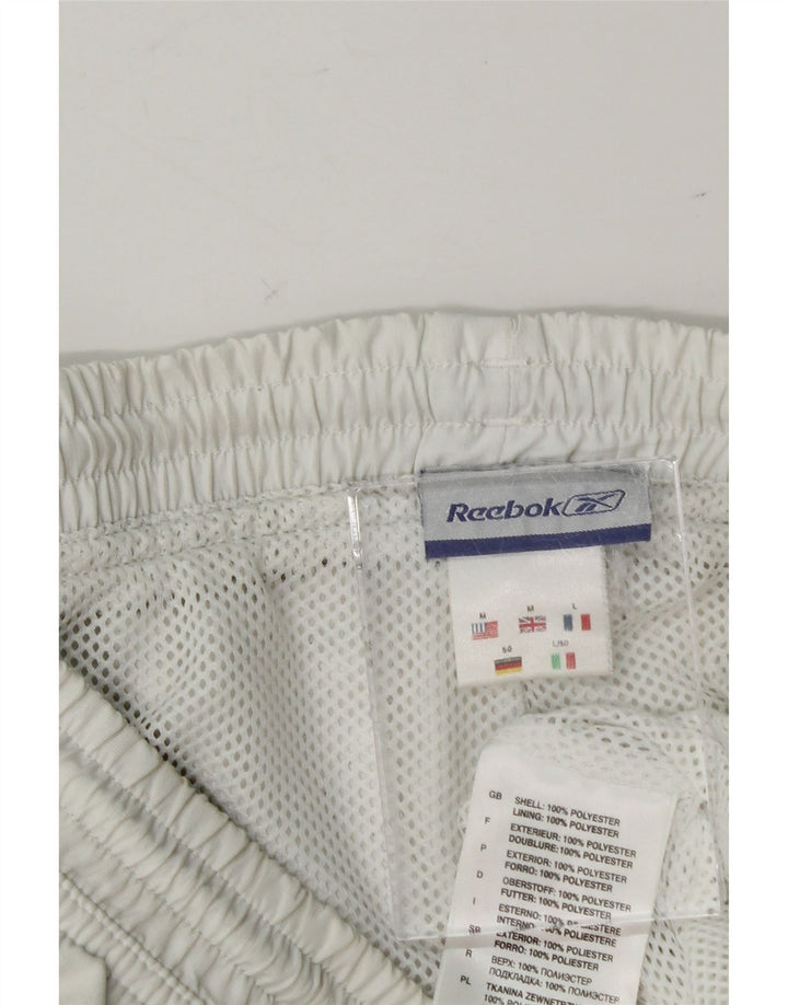 REEBOK Mens Tracksuit Trousers Medium  White Colourblock Polyester Vintage Reebok and Second-Hand Reebok from Messina Hembry 