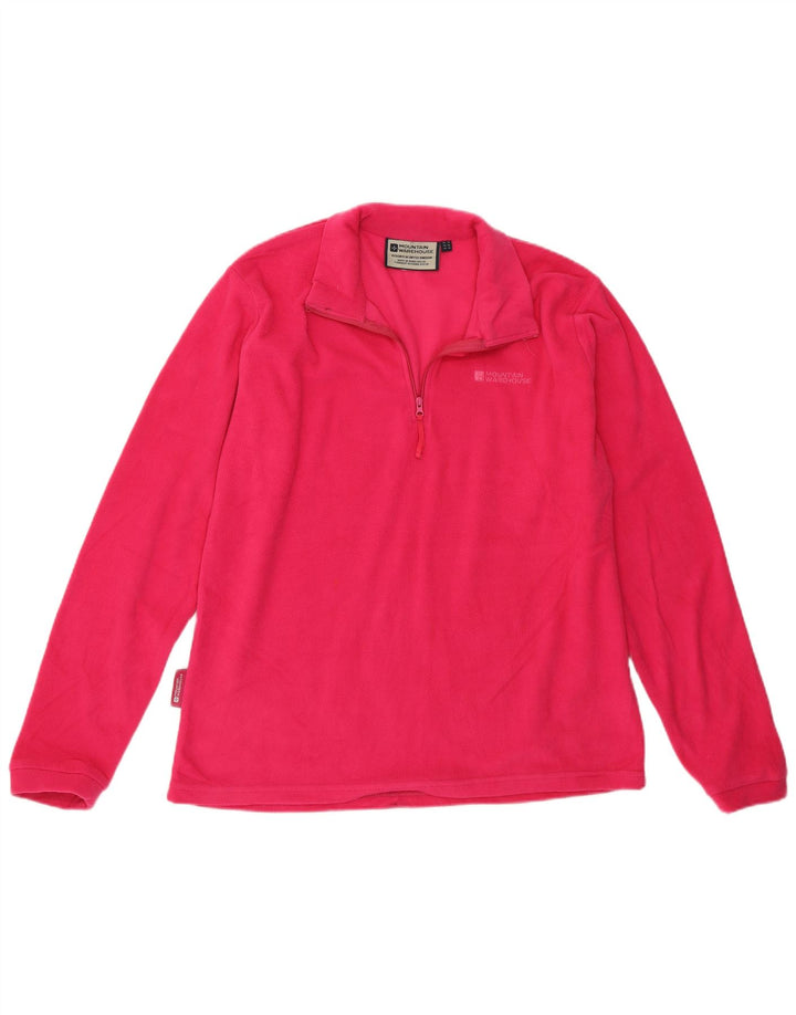 Damski sweter polarowy Mountain Warehouse z zamkiem błyskawicznym, UK 14, duży, różowy poliester