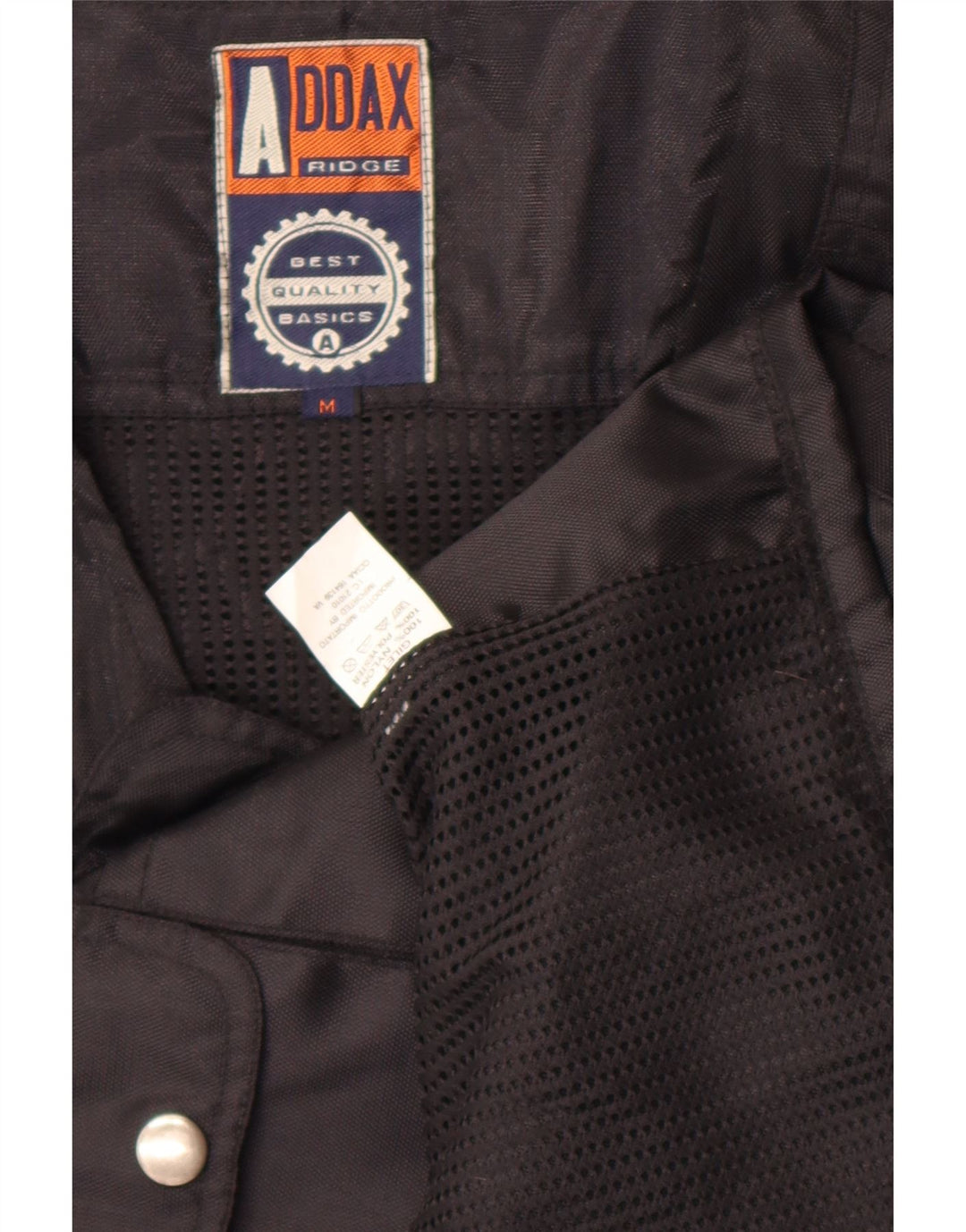 Męska kamizelka użytkowa Vintage UK 38 Średni czarny nylon