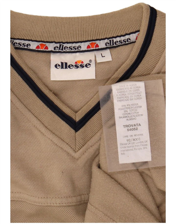 Bluza męska ELLESSE, duża, beżowa, poliester