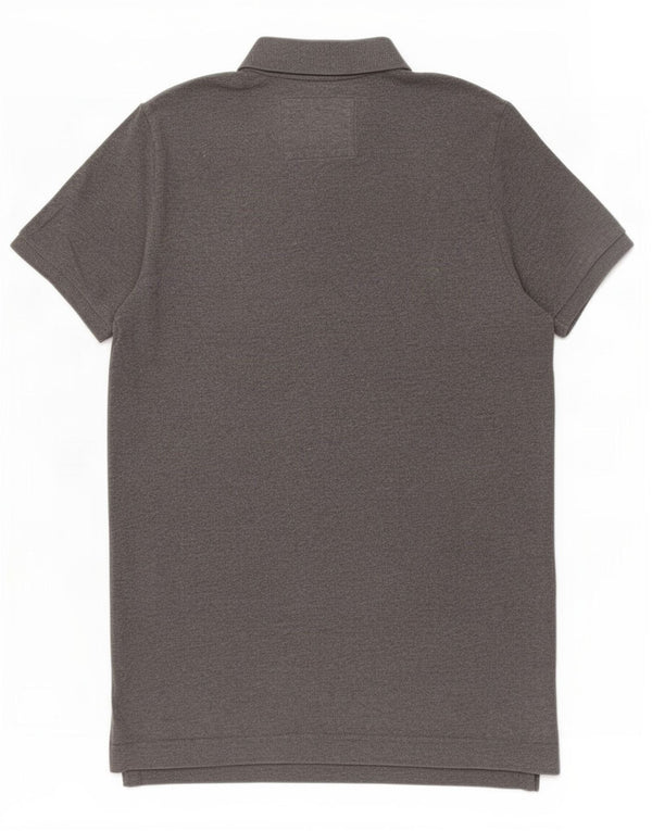 Męska koszulka polo Muscle Abercrombie & Fitch, duża, szara, bawełniana