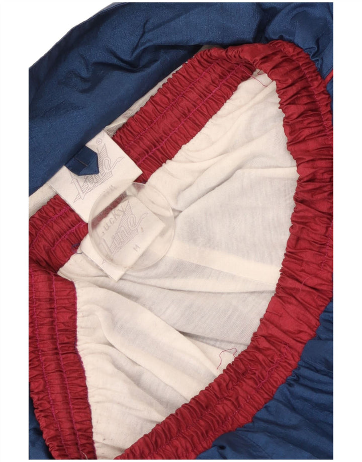 Vintage męski, oversize'owy, pełny dres, w kolorze średniego granatu
