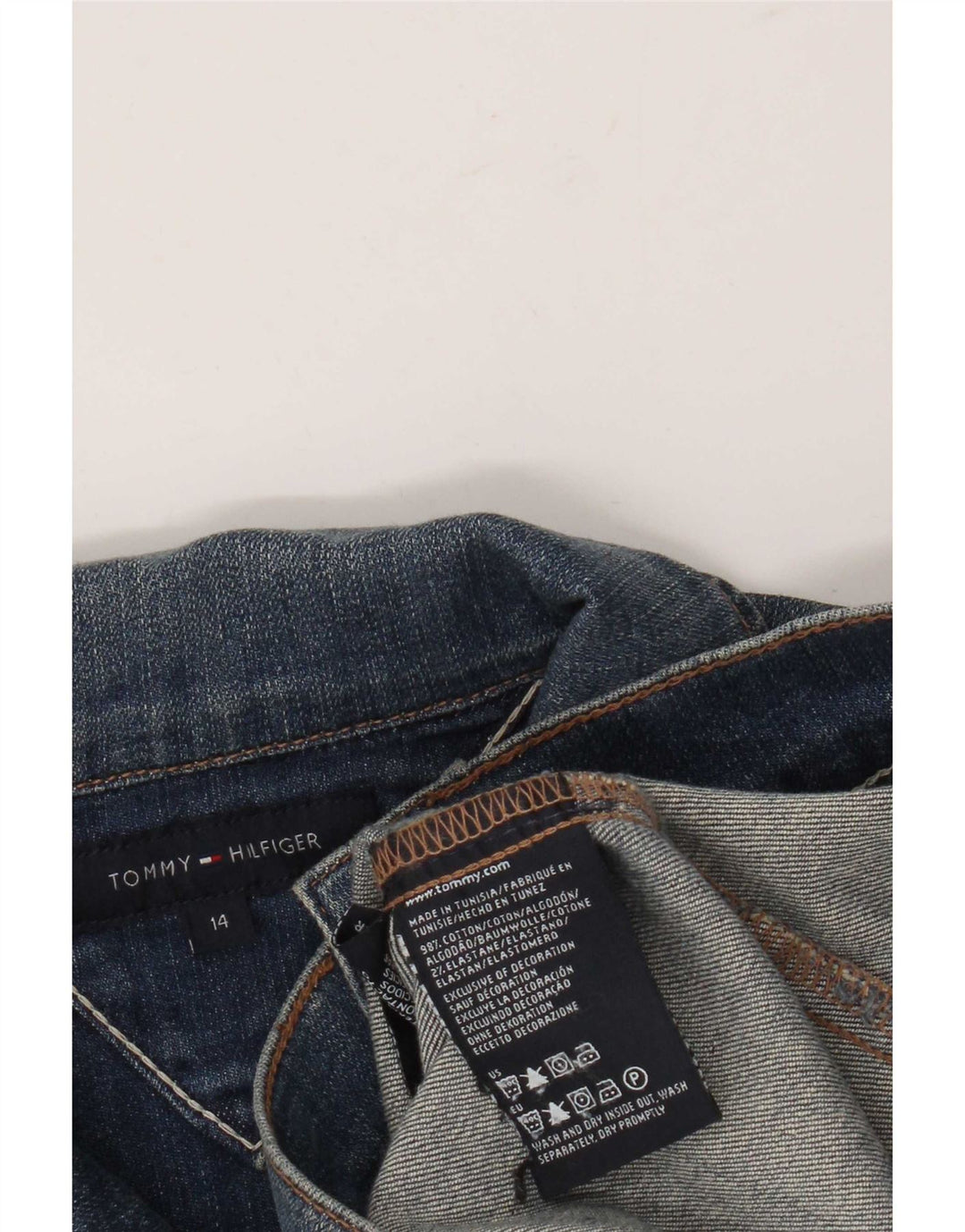 Damska kurtka dżinsowa Tommy Hilfiger US 14 XL, niebieska, bawełniana