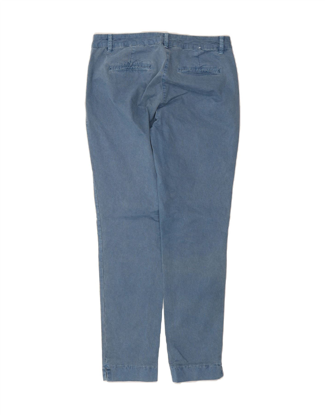 BENETTON Womens Slim Chino Trousers IT 42 Medium W30 L30 Blue Spotted Vintage Benetton and Second-Hand Benetton from Messina Hembry 