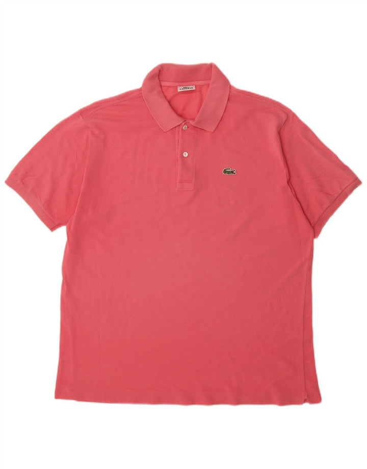 Męska koszulka polo LACOSTE, rozmiar 6 XL, różowa, bawełniana