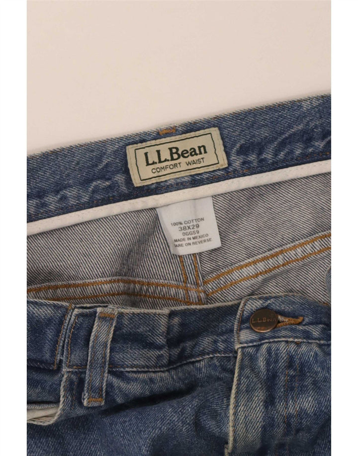 Męskie proste dżinsy L.L.Bean W38 L29 Niebieska bawełna