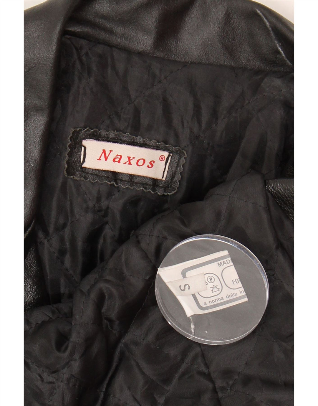 VINTAGE Mens Leather Coat UK 36 Small Black Leather Vintage Vintage and Second-Hand Vintage from Messina Hembry 